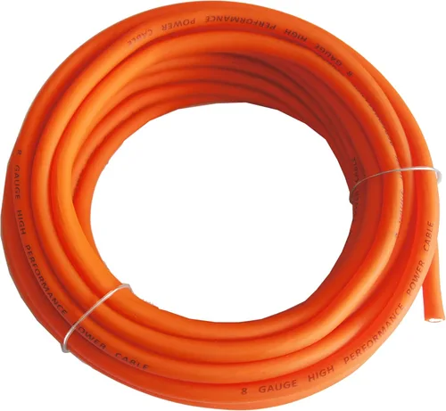 Miniatura 7 de Cable de alimentación RD True calibre 4 AWG CCA de 25 pies naranja y cable de batería de tacto suave de tierra negra de 25 pies, sistema estéreo
