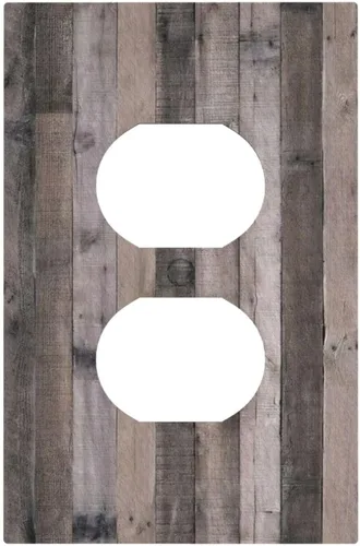Miniatura 39 de Cubierta de Interruptor de Palanca Única de Asta de Venado de Madera de Estilo Rústico de Granja Placa Decorativa de Pared de 1 Banda Placa Frontal