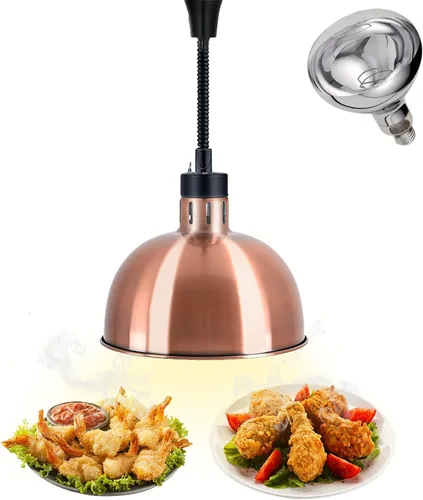 JIAWANSHUN Calentador de alimentos comercial Lámpara de calor retráctil con bombilla de 250 W para catering y restaurante Suministros de calefacción