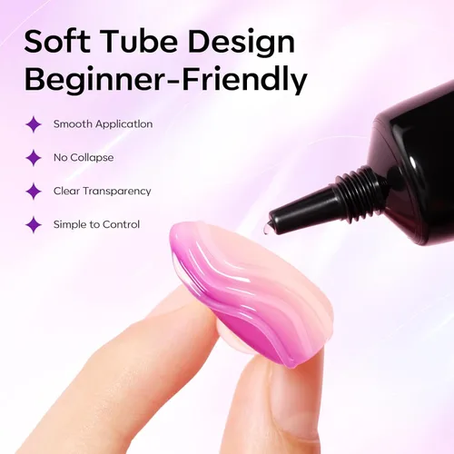 Miniatura 5 de Makartt 3D Gel de Arte de Uñas para Esculpir: Gel de Uñas 3D Multifuncional de 15g Transparente 3-en-1 para Moldear y Pintar Diseños de Uñas