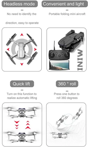 Miniatura 5 de Drones sin escobillas con cámara para adultos 4K, Fotografía aérea de alta definición Evitación de obstáculos Cuatro aviones Posicionamiento