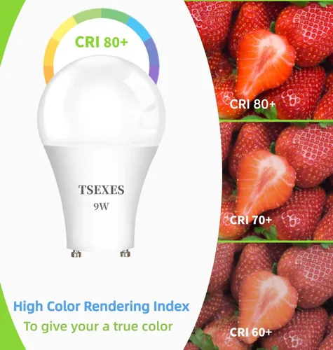 Miniatura 5 de TSEXES - Bombilla LED GU24, 9 W, forma A19, 2 puntas, 2700 K, blanco cálido, paquete de 4 Equivalente a 100 vatios, 1100 lúmenes, no regulable