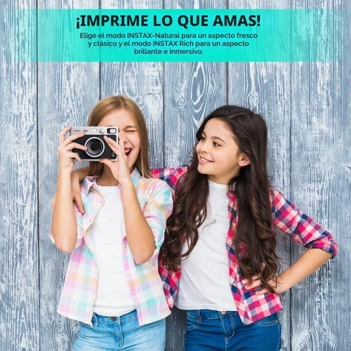 Miniatura 7 de Fujifilm Paquete de cámara híbrida Instant Mini EVO con 20 hojas de película instantánea + tarjeta de memoria de 32 GB + funda de transporte +