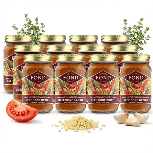 Miniatura 21 de Caldo de huesos de carne orgánico certificado FOND (jengibre Cleanse caldo de huesos de carne orgánico, paquete de 8)