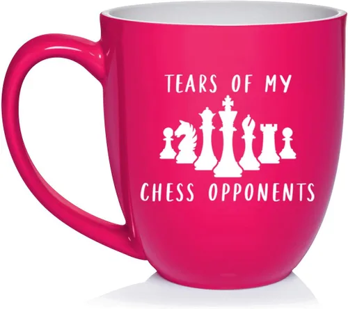 Miniatura 22 de Daylor Taza de café de cerámica con diseño de los oponentes de las lágrimas de mi ajedrez, regalo para ella, él, amigo, compañero de trabajo