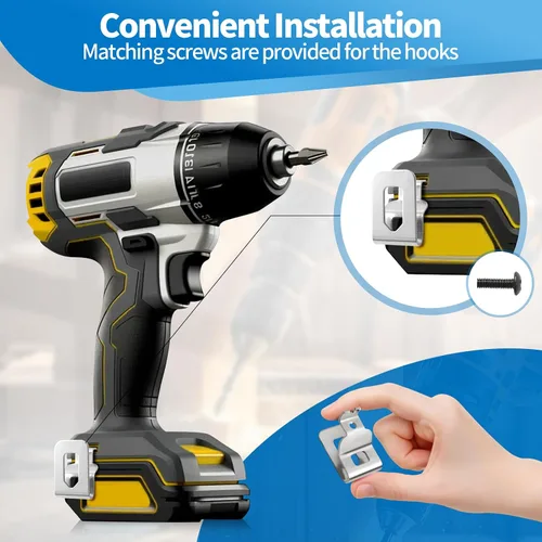 Miniatura 3 de 4 piezas de clips de cinturón para Dewalt, clip de repuesto premium de acero inoxidable 304, con tornillos, para Dewalt DCD7771 Compatible
