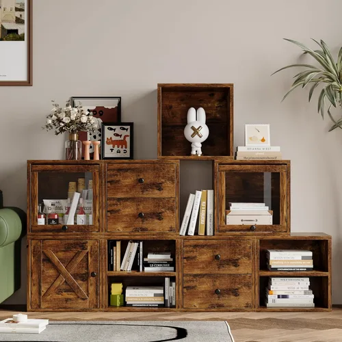 Miniatura 8 de FUSUNBAO Organizador de Almacenamiento de Cubos Mágico DIY Apilable para el Hogar, Libros, Ropa, Juguetes - Sistema de Almacenamiento Modular