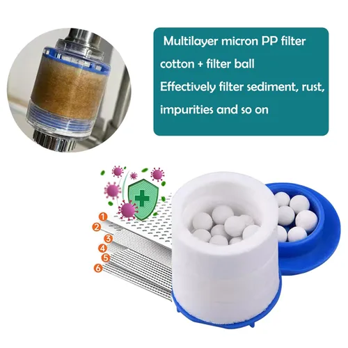 Miniatura 2 de 8 filtros reemplazables, elementos filtrantes para fregadero, algodón PP para agua doble filtración para baño y cocina