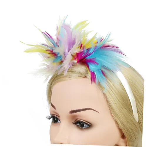 Miniatura 8 de Abaodam 1920 s Prom Headband Gatsby Headband Fascinator Headband Carnival Fascinator Fascinators for Women Tea Party Pride Hat Black Headbands