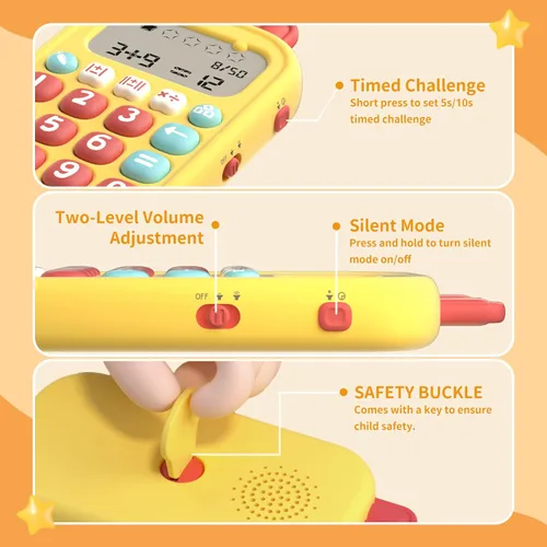 Miniatura 7 de Juegos de matemáticas alilo para niños de 5 a 12 años, juguetes matemáticos portátiles para practicar suma, resta, multiplicación y división
