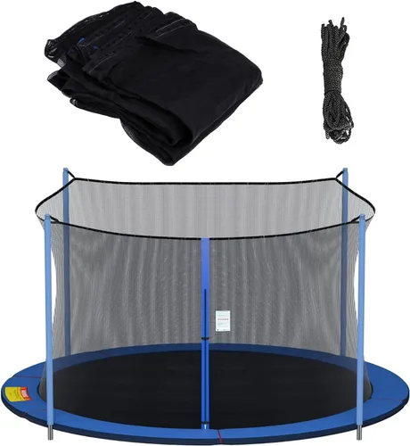 Miniatura 9 de Cliselda Trampoline Replacement Safety Net for 6 Straight Poles Round Frame Trampolines, Breathable and Weather-Resistant, with Adjustable Straps