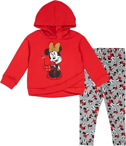 Miniatura 6 de Disney - Sudadera con capucha y leggings de vellón con diseño de Minnie Mouse