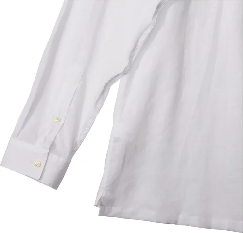 Miniatura 2 de Lacoste Camisa de lino con botones de manga larga para hombre Verde
