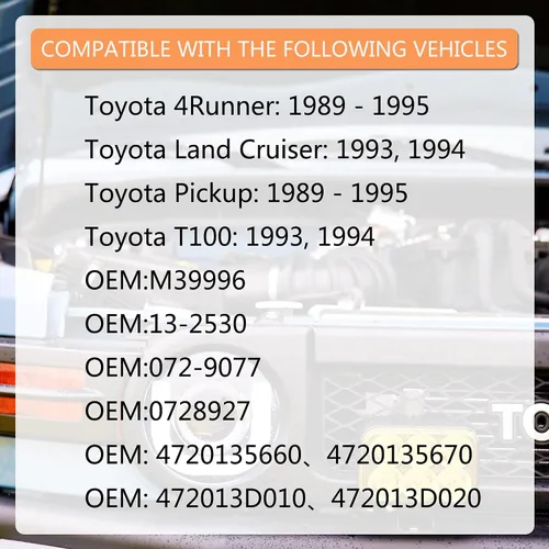 Miniatura 2 de Cilindro Maestro de Freno para Toyota 4Runner Pickup 1989-1995 1993-1994 Toyota T100 Land Cruiser Modelos M39996