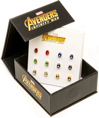 Miniatura 7 de Marvel Avengers Infinity War Endgame - Pendientes de tuerca de piedra infinita, juego de 6