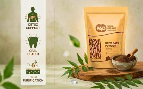 Miniatura 4 de Way4Organic Polvo de corteza de neem de 16 onzas (1 libra), soporte dental y digestivo, polvo de dientes, totalmente natural