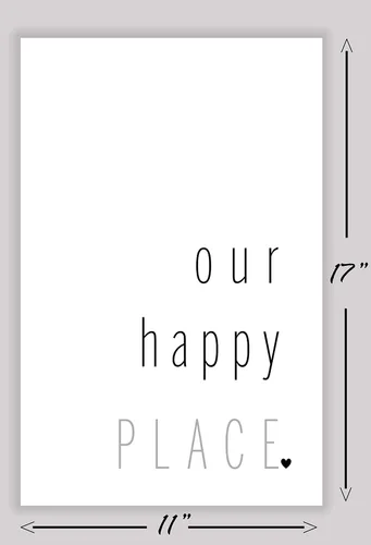 Miniatura 5 de This Is Our Happy Place Sign (11x17 inch Unframed Farmhouse Prints, Farmhouse Decor, Minimalist Print, Great Gift, 2 Unframed 11x17 inch Art Prints)