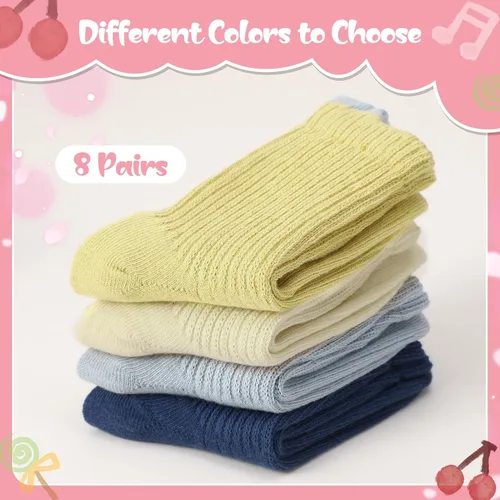 Miniatura 7 de 6/8 Pairs Toddler Baby Grippy Socks, Cute Seamless Non Slip Grip Ankle Socks for Toddler Girls Boys Kids, 1-5 Y