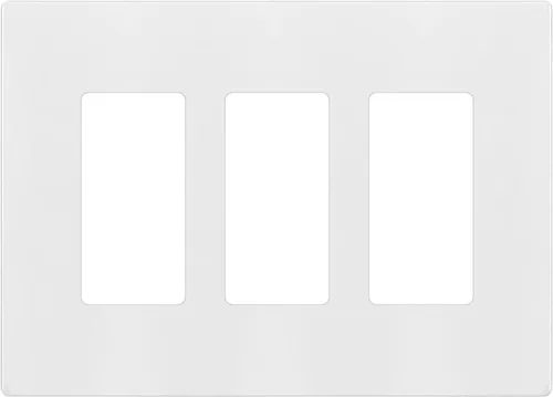 Miniatura 110 de ENERLITES Placas de pared decorativas sin tornillos, cubiertas de tomacorrientes seguras para niños, tamaño de 4 posiciones, 4.68" H x 8.30" L, Negro