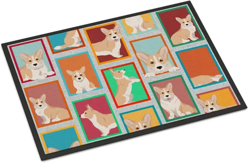 Miniatura 127 de Caroline's Treasures MLM1149MAT - Felpudo rojo Border Collie de 18 x 27 pulgadas, para interiores y exteriores, para entrada, antideslizante, Border