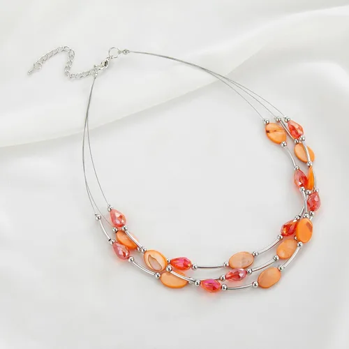 Miniatura 4 de Collar a capas con cristal para mujer, gargantilla con cadena de plata gruesa, regalo de cumpleaños para mujer