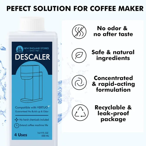 Miniatura 4 de Solución de descalcificación compatible con Nespresso, kit de descalcificación de 2 años y 8 usos totales. Elimina eficazmente la acumulación de cal