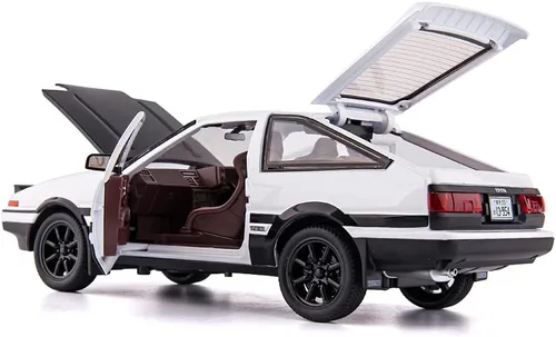 Miniatura 5 de BDTCTK 1/24 AE86 Initial D Model Car Coche de juguete grande, auto de juguete de aleación de zinc con sonido y luz para regalo de niños y niñas