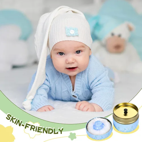 Miniatura 5 de Zopeal Kit de soplo de polvo para polvo, contenedor de cosméticos para el cuerpo, contenedor suave para bebés y mujeres, viaje a casa, caja