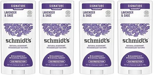 Miniatura 2 de Schmidt's Desodorante sin aluminio vegano con lavanda y salvia con protección contra el olor de 24 horas, 2 unidades para mujeres y hombres
