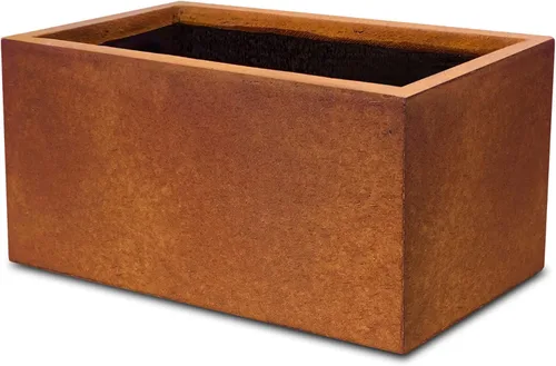 Miniatura 4 de Kante Macetero rectangular de hormigón de 23.2 pulgadas de largo, macetas grandes para interiores y exteriores con orificio de drenaje y tapón