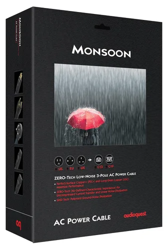 Miniatura 3 de AudioQuest Cable de alimentación Monsoon (3.3 ft, 1 x C13 > 1 x enchufe de pared de 3 clavijas)