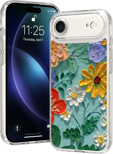 Miniatura 40 de OOK Magnetic for iPhone 17 Case Clear Pretty Flower Girls Women [Not Yellowing][Screen Protector] [ MagSafe Compatible] with Full Camera Lens
