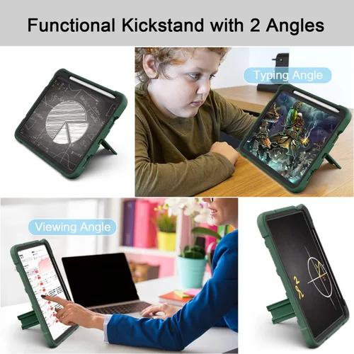 Miniatura 3 de Azzsy Funda para iPad 10.ª generación de 10.9 pulgadas, 2022, soporte integrado para lápiz Apple, funda protectora resistente a prueba de golpes