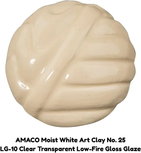 Miniatura 6 de Amaco 45015Y arcilla de modelado húmeda para cerámica, fuego bajo, multiuso, #25 color blanco