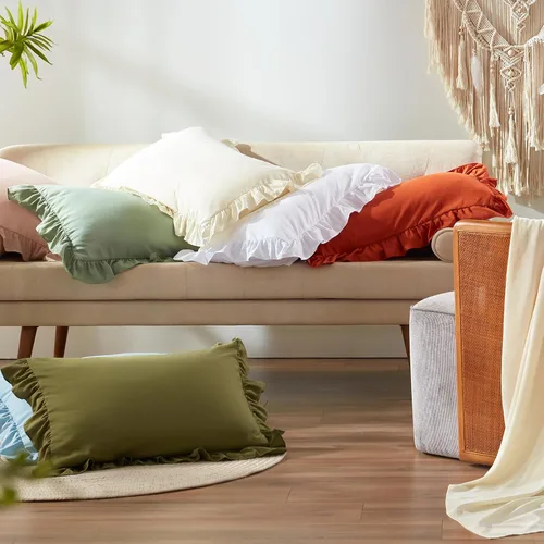 Miniatura 6 de Anluoer - Juego de cama individual con edredón de 5 piezas, rosa en una bolsa con sábanas, juego de ropa de cama de todos los días con volantes