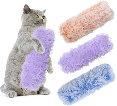 Miniatura 12 de Paquete de 3 Juguetes de Hierba Gatera, Juguetes de Almohadas para Gatos Suaves y Duraderos, Juguetes de Hierba Gatera con Sonido Crujiente, Juguete