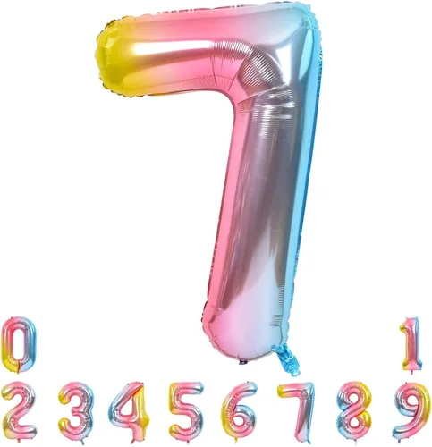 Miniatura 155 de TONIFUL 40 Inch Pastel Blue Number 8 Foil Balloons Large Mylar Foil Digital 8 Balloons for 8th Birthday, Gender Neutral Party, Baby Shower, Oro rosa