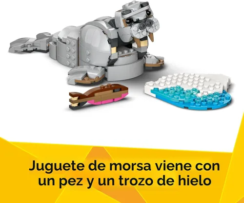 Miniatura 5 de LEGO Creator 3 en 1 Wild Animals: Majestic Rinoceronte con pájaros Juguetes de construcción para niños - Juguetes de simulación Safari para niñas