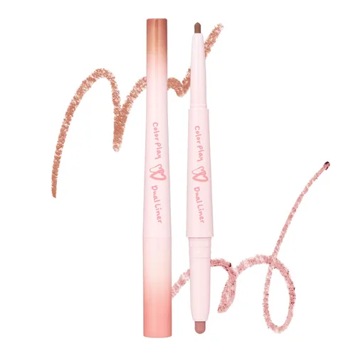 Miniatura 8 de 2aN Color Play Dual Liner 01 Honey Peach Lápiz Aegyo-sal y sombreado 2 en 1 Delineador de perlado y mate de larga duración para maquillaje