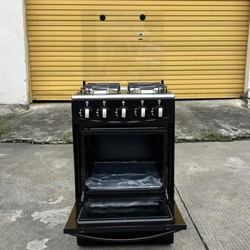 Miniatura 7 de Estufa de gas portátil de 20" - Equipada con 4 quemadores de bobina y horno de acero inoxidable (Negro: encendido automático)