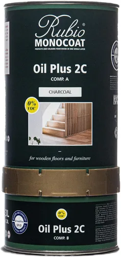 Miniatura 43 de Rubio Monocoat Aceite para Teñir y Acabar Madera 650 pies² - Negro Oil Plus 2C Aceite de Linaza Ecológico de Secado Rápido para Uso