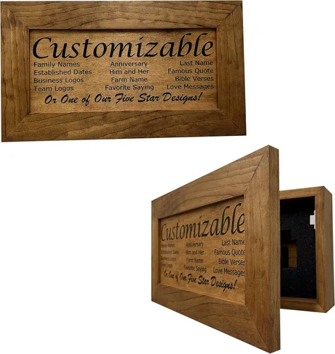 Miniatura 9 de Bellewood Designs Decoración de pared personalizable para armario de armas, caja fuerte personalizada para guardar tu pistola de forma segura a