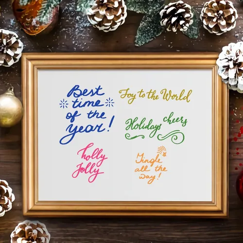 Miniatura 3 de Sellos transparentes con palabras de Feliz Navidad para hacer tarjetas y llevar diario, sellos de goma con palabras de Feliz Año Nuevo, sellos