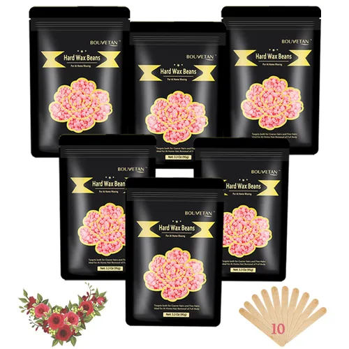 Miniatura 13 de Cuentas de cera dura, granos de cera de 2.2 libras para depilación, 10 paquetes de cuentas de cera multicolor para todo el cuerpo, cara, bikini