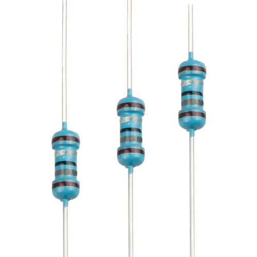 Miniatura 16 de 100pcs 1 ohm Resistor 1/4w (0.25 W) Resistencia fija de película metálica de tolerancia ±1%, múltiples valores de resistencia opcional