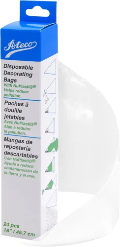 Miniatura 8 de Ateco 4418 Bolsas desechables de plástico para decoración de tartas y tuberías con NuPlastiQ, paquete de 100, transparentes