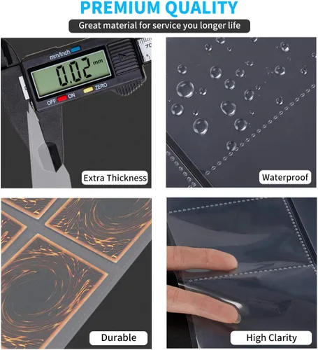 Miniatura 3 de Protector de páginas de 9 bolsillos – 648 bolsillos premium de doble cara fundas para tarjetas de intercambio de páginas para carpeta de 3 anillas