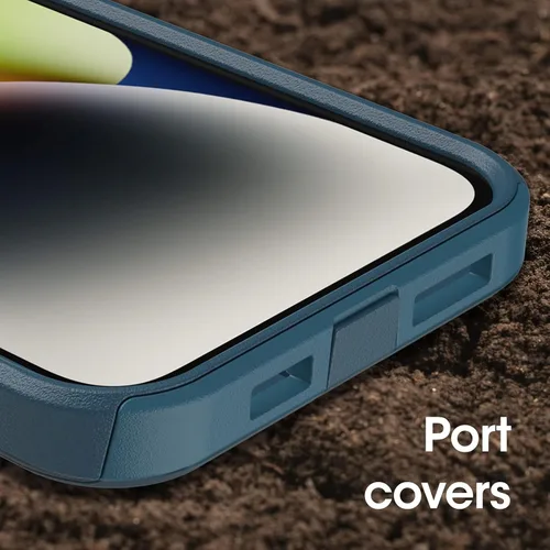 Miniatura 6 de OtterBox Funda para iPhone 14 Plus Commuter Series - Dont BE azul (azul), delgada y resistente, apta para bolsillo, con protección de puerto