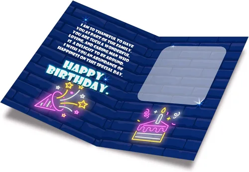 Miniatura 2 de Tarjeta de cumpleaños de Prime Greetings para yerno, fabricada en Estados Unidos, ecológica, cartulina gruesa con sobre premium 5in x 7.75in