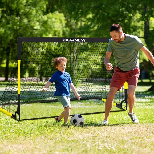 Miniatura 7 de Portería de Fútbol para Niños para Patio Trasero - Juego de 2 Porterías de 7X5 / 6X4 pies, Redes de Fútbol para Niños Pequeños, Equipo de 1. Negro